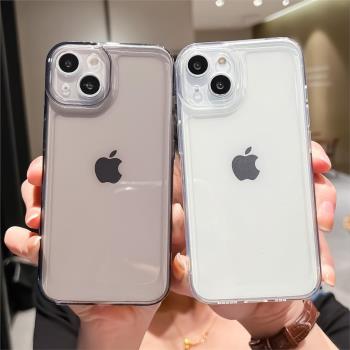 透明蘋果14promax手機殼12高級感13新款iPhone11防摔全包XR保護套