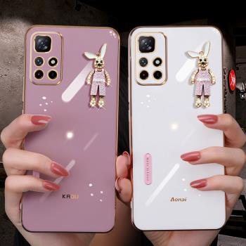 適用小米Poco M4 Pro手機殼鏡頭保護套pocom4pro創意卡通xiaomi全包防摔米mi可愛公仔m4p男女款m45g外殼子por
