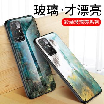 適用小米Redmi 10手機殼矽膠保護套紅米10全包邊防摔軟硬殼redmi10彩繪潮牌漸變男女款紅迷十網紅ins風外殼子