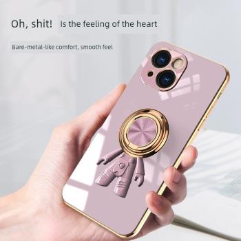 適用蘋果14手機殼新款iphone13新款太空人12promax指環11por磁吸支架xsmax抖音網紅宇航員xr防摔7保護套8plus