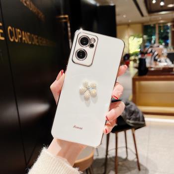 適用oppoReno12手機殼Reno11/10/9/8電鍍矽膠7se女神6por珍珠小花5Pro+軟4se高階感小眾findx6保護套x5/x3/x7