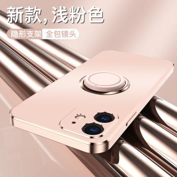 蘋果11手機殼iphone11電鍍軟殼11pro磨砂矽膠11promax直邊新款男簡約防摔秒變13女指環扣全包保護套情侶女神