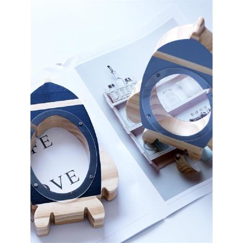 ins裝飾北歐工藝品跨境爆款家居亞克力火箭鏤空存錢罐兒童禮物擺