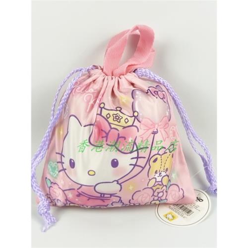 三麗鷗SanrioKitty Melody 玉桂狗索繩袋束口袋棉質抽繩袋收納袋