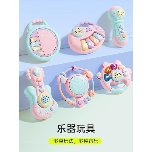 嬰兒玩具0到1歲寶寶手拍鼓音樂搖鈴嬰幼兒6個月以上12小月齡半歲