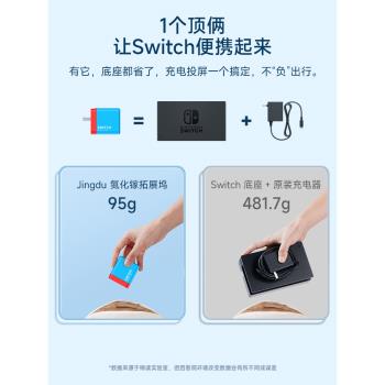 錦讀Jemdo適用于任天堂switch便攜底座氮化鎵充電器配件擴展塢ns電源適配器hdmi投屏線steamdeck轉換頭拓展塢