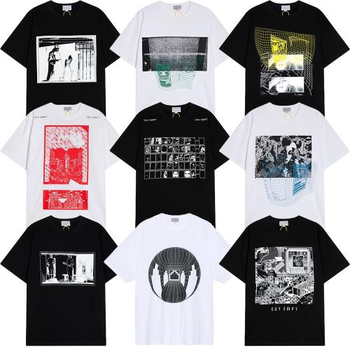 LIFE CAVEMPT日系潮牌CE復古抽象印花T恤寬松純棉夏季短袖男女