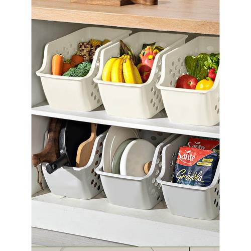 櫥柜收納盒廚房鍋具收納架鍋蓋置物架放柜內雜物收納盒下水槽神器