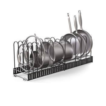 擴充套件伸縮折疊鍋架砧板鍋蓋烤盤多層儲物收納架Pot Organizer Rack