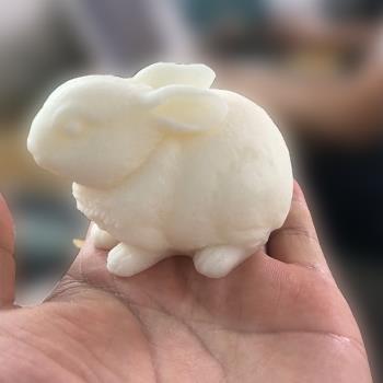3D立體可愛大兔子DIY香薰石膏蠟燭巧克力車載家居裝飾矽膠模具
