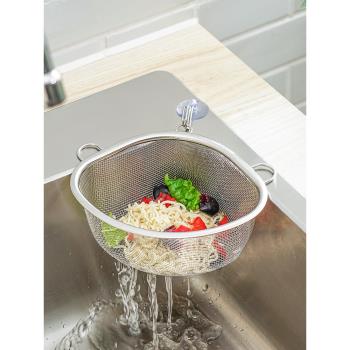 不銹鋼水槽瀝水籃廚房剩飯剩菜過濾神器三角洗碗池網瀝水架置物架