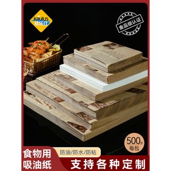 烤樂仕防油紙墊紙食品級餐盤紙油炸小吃麵包隔油紙商用烘焙油紙