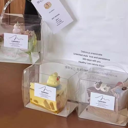 蛋糕十字手提盒切件小包裝10個裝切塊甜品盒長條手提盒蛋糕卷盒