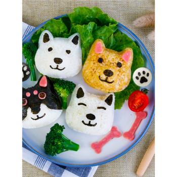 DIY小狗柴犬趣味動物飯團模具