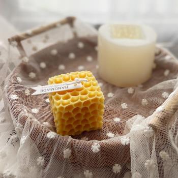 Diy蜂巢石膏慕斯矽膠蠟燭模具