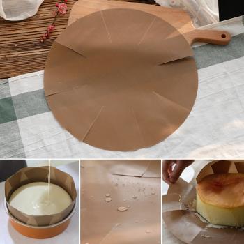 蛋糕模脫模墊烘焙油布6/8寸不沾油紙耐高溫戚風不粘烤箱家用圓形