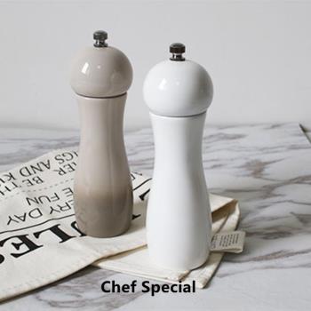 高顏值 白色灰色黑胡椒研磨器 高檔酒店餐廳會所用品 手動研磨器