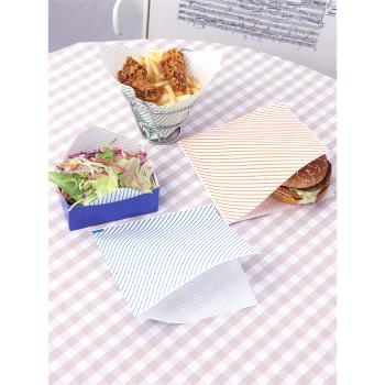 隨手袋薯條墊紙漢堡小吃油炸防油甜甜圈肉夾饃三明治打包手抓餅袋