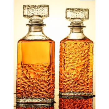 玻璃瓶酒瓶威士忌酒樽好看的酒洋酒瓶子空瓶高檔精緻高階高階感小
