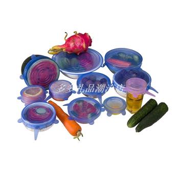 六件套矽膠保鮮蓋可反復使用環保密封保鮮蓋Silicone Stretch Lid