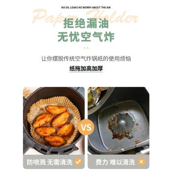 空氣炸鍋專用紙加厚食品級矽油紙烘焙家用烤箱工具墊紙吸油紙圓型
