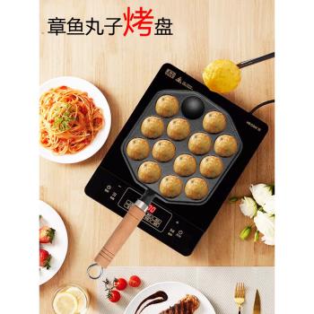 鑄鐵章魚小丸子機家用模具無塗層煎鍋不粘燒鵪鶉蛋蝦扯蛋烤盤工具