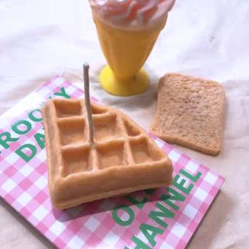 ins三角形華夫餅格子麵包香薰石膏蠟燭巧克力餅幹手工diy矽膠模具