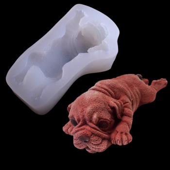 3D立體沙皮狗慕斯冰激凌矽膠模具
