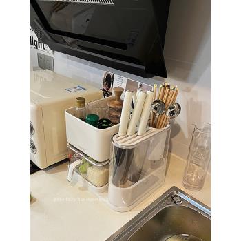 筷子刀具一體調料盒廚房置物架