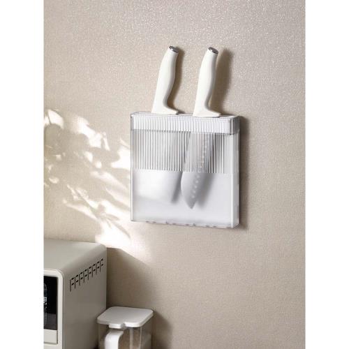 2023新款廚房刀架置物架免打孔壁掛式菜刀刀具隱藏式柜門收納上墻