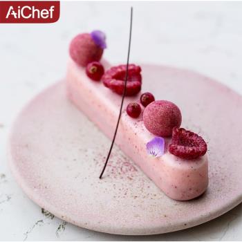 AiChef 慕斯矽膠模具法式西點義大利 8連立體長條形 烘焙蛋糕模具