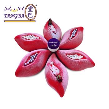 tangba堂巴 6連豆莢花瓣慕斯矽膠模 TB0566 花蕾花朵蛋糕模具