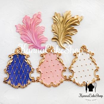 翻糖歐式花紋模具 蛋糕沙發紋路 婚禮蛋糕模具浮雕矽膠模具石膏模
