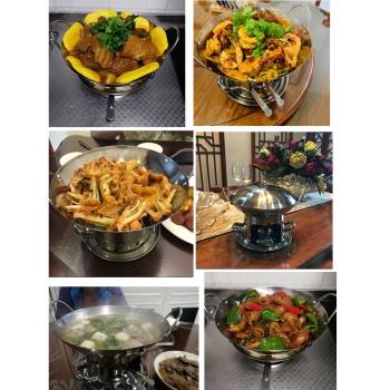 幹鍋鍋液體酒精爐可調飯店不銹鋼