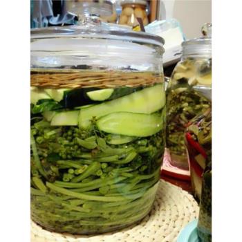 特大號玻璃瓶密封罐大口泡酒瓶玻璃缸泡菜壇子醃鹹菜罐子儲存容器