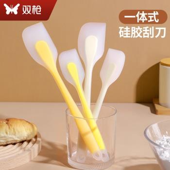 雙槍矽膠刮刀奶油抹刀油刷耐高溫鏟子一體式刮板刀食品級烘焙工具