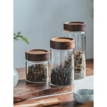 食品級玻璃茶葉罐民宿茶室花茶糖密封罐家用零食雜糧儲存收納瓶