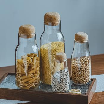 軟木塞簡約茶葉香料玻璃儲物罐