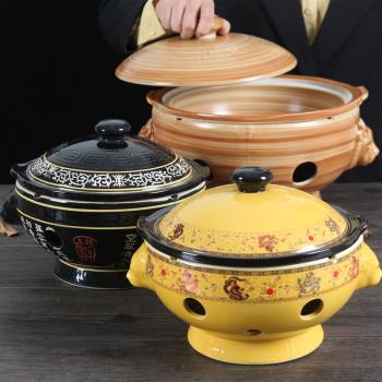 酒店創意明爐蠟燭加熱爐酒精保溫爐雙獅盅餐廳餐具飯店幹鍋小火鍋