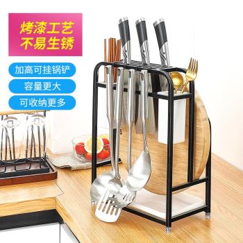 廚房置物架刀架不銹鋼廚具用品收納架多功能儲物放筷子砧板菜刀架
