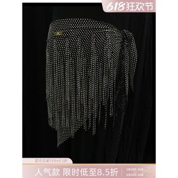 歌立祺肚皮舞三角鉆石臀巾多層流蘇燙鉆腰鏈舞蹈服團體百搭演出服
