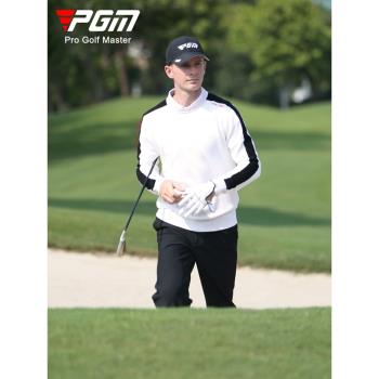 PGM 秋季 高爾夫服裝男士長袖t恤圓領加厚保暖毛衣golf男裝衣服