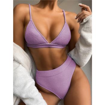 Sexy Micro Bandage Swimwear High Cut Swimsuit Bikini Set泳衣