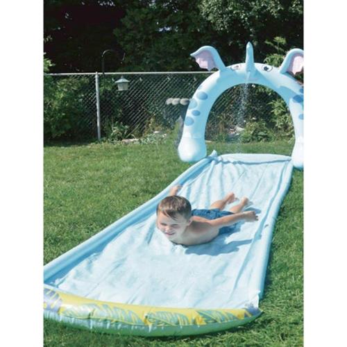 夏天兒童玩耍水墊戶外運動玩具草坪滑水道噴水拱門玩水滑道