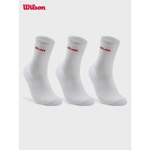 Wilson威爾勝男女運動長短襪青少年成人毛巾棉質吸汗透氣網球襪子