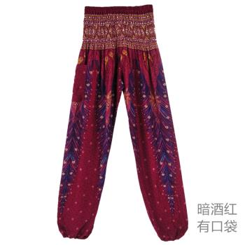2023春夏秋泰國波西米亞歐美燈籠褲女夏寬松瑜伽褲休閑褲長褲外貿