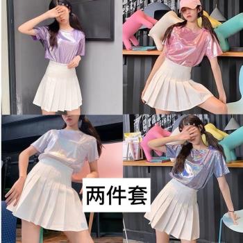 樂樂家韓舞學生跳舞服啦啦隊服裝女套裝爵士舞蹈表演服個性亮片演