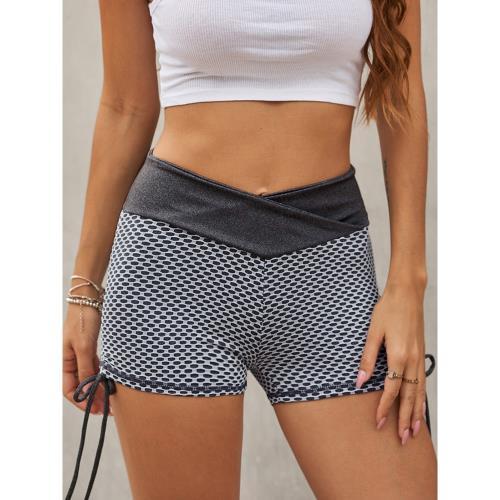 2025夏季新款透氣速干瑜伽短褲女歐美高彈防走光三分褲女士運動褲