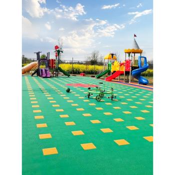 室外幼兒園懸浮地墊拼接戶外pvc防滑拼裝塑膠地面塑膠地板拼塊