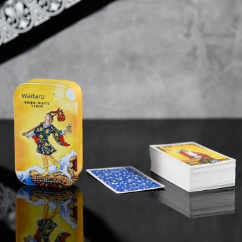 韋特卡羅牌便攜鐵盒花影經典韋特taluo牌羅塔偉特牌初學者tarot